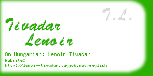 tivadar lenoir business card